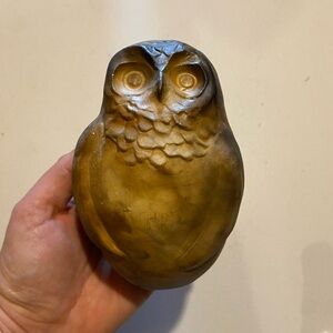 Vintage Super Cute Ceramic Decorative Owl Whimsical Woodland Critter Shelf Sit